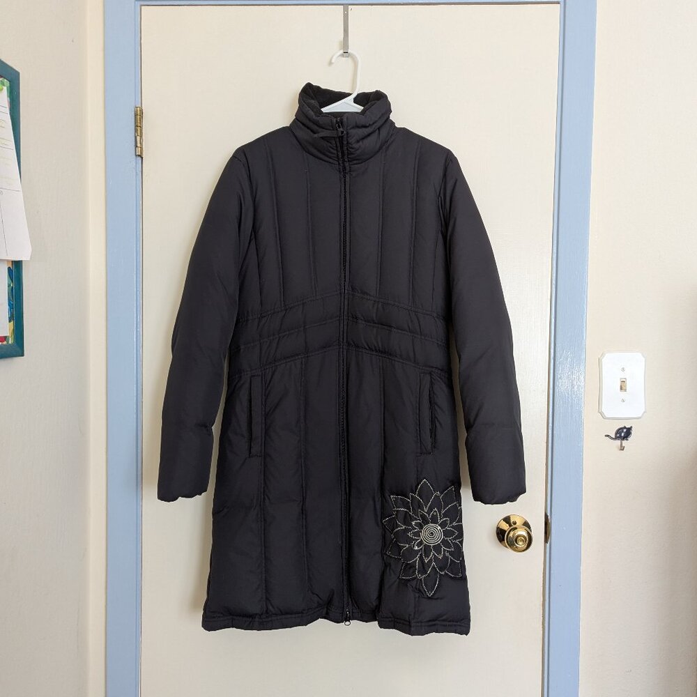 ATHLETA black goose down puffer jacket, size M